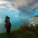 eivor looking at the cliffs of dover in assassins creed valhalla